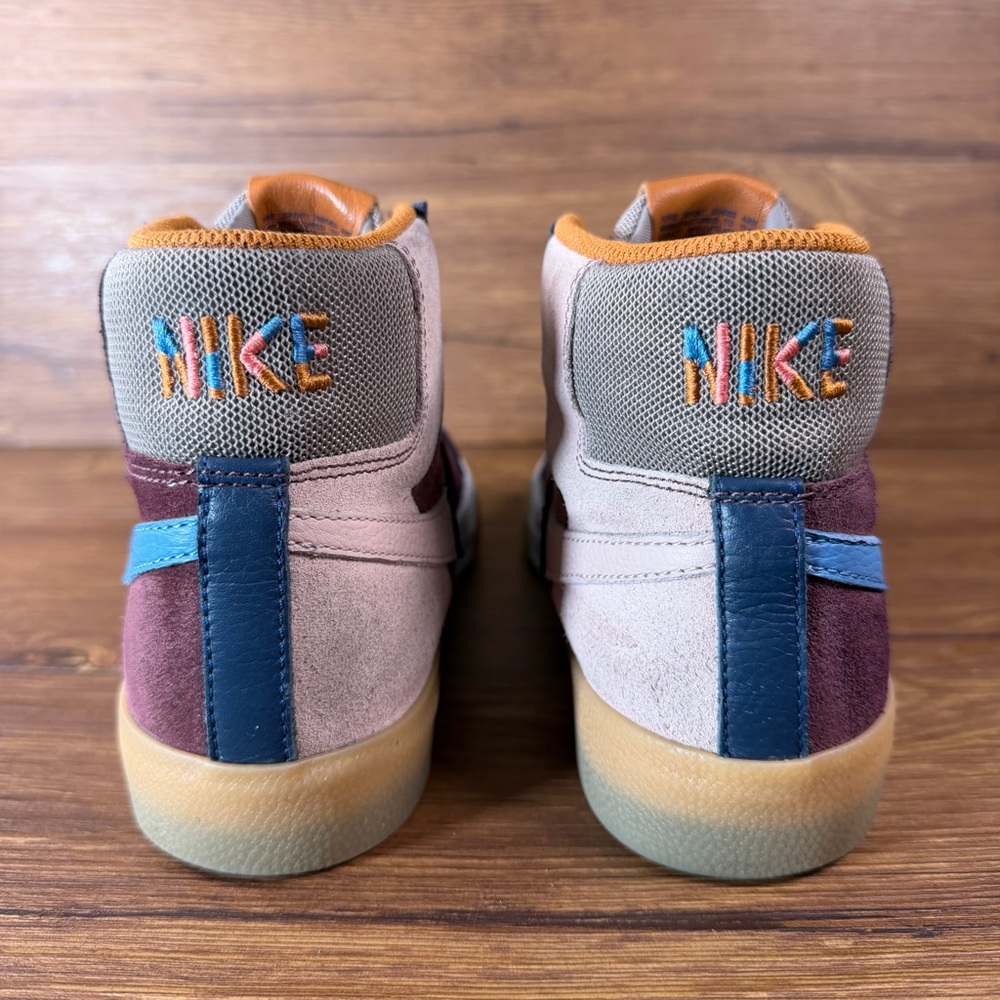 Nike SB Zoom Blazer Mid Premium ‘Mosaic Pack’ Suede Sneakers Men’s Size 7.5 Shoe - Picture 4 of 11